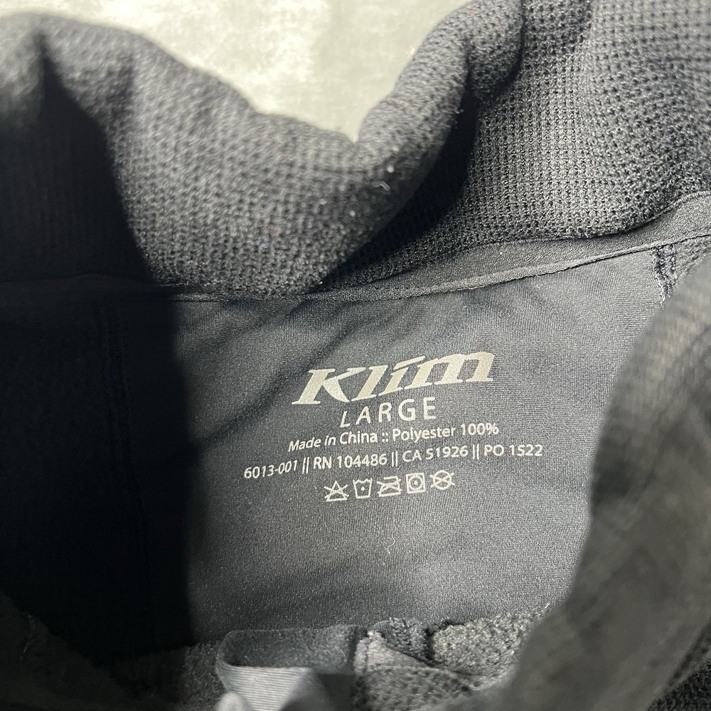 Klim Jacket Men Size Large Yukon Pullover 1/4 Zip Thermal Pro Fleece Moto Black - Picture 7 of 7
